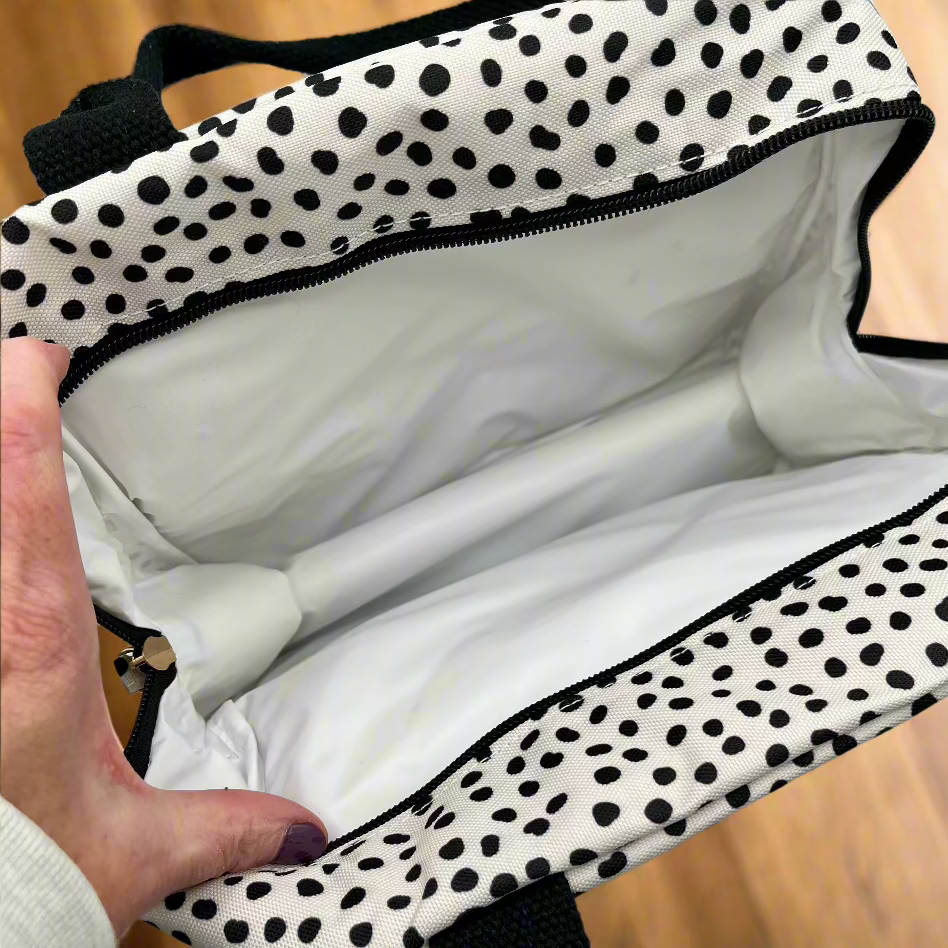 Chic Insulated Lunch Tote with Reusable Hot/Cold Packs