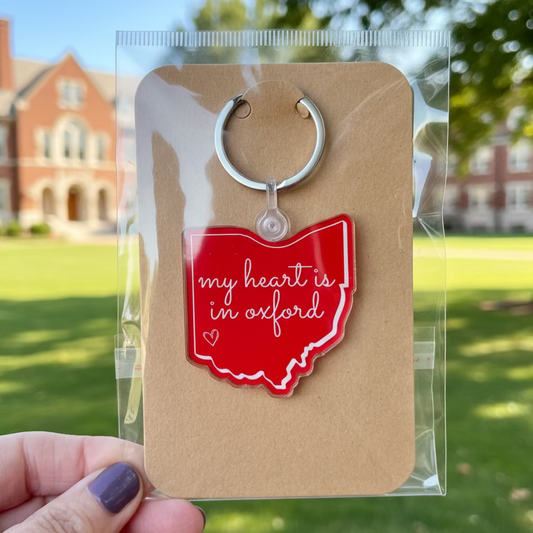 “My Heart Is in Oxford” Acrylic Keychain