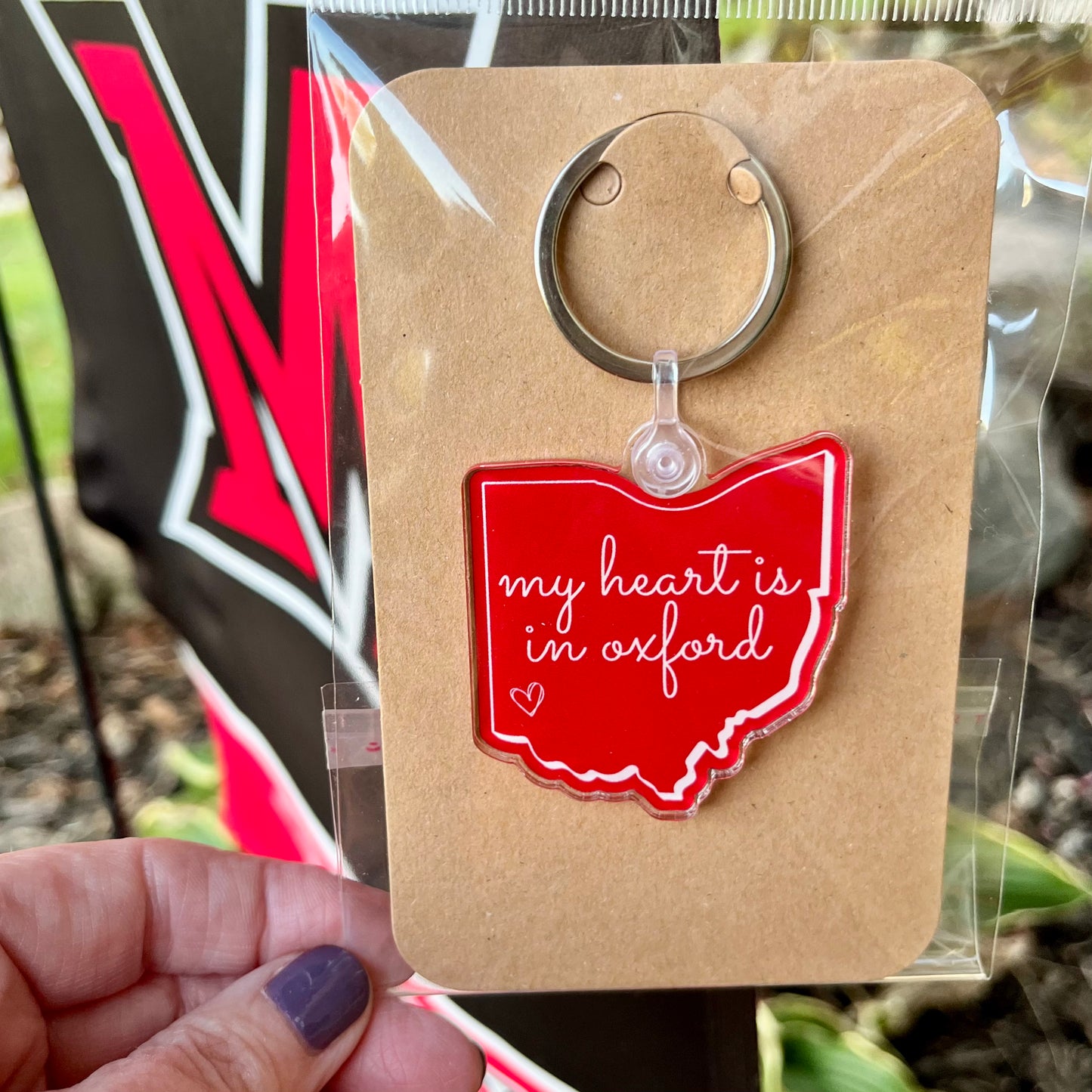 "My Heart is in Oxford” Acrylic Keychain