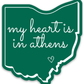 “My Heart Is in Athens” Magnet