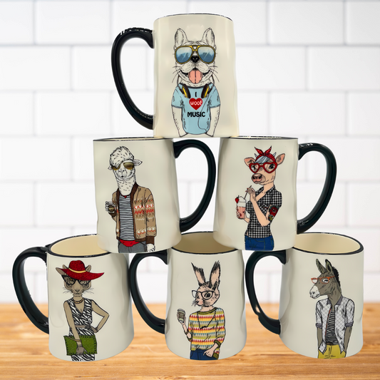 Hipster Animal Coffee Mug (choose your favorite!)