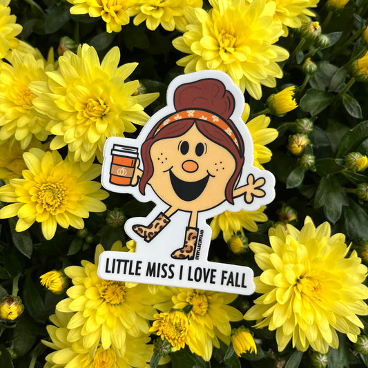 Little Miss I Love Fall Sticker