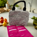 Chic Insulated Lunch Tote with Reusable Hot/Cold Packs