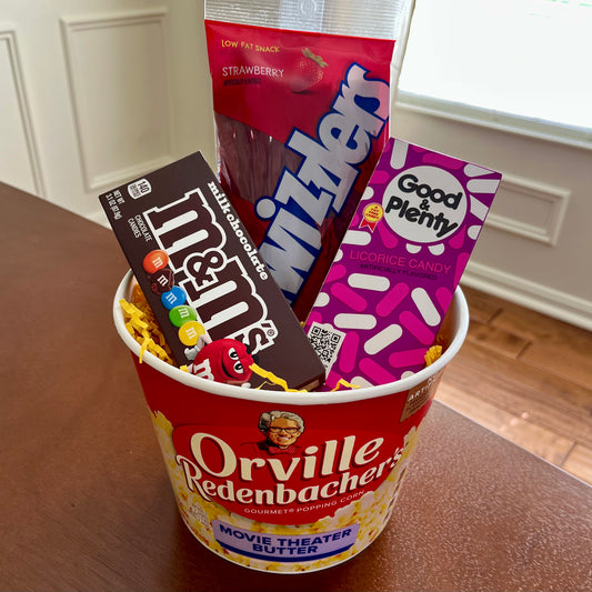 Movie Night Care Package – Popcorn + Candy Combo